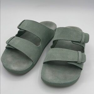 Reef Green Suede Sandals